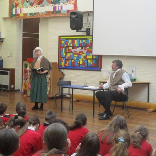 A special visit from 'William and Dorothy Wordsworth' to All Saints Primary School.