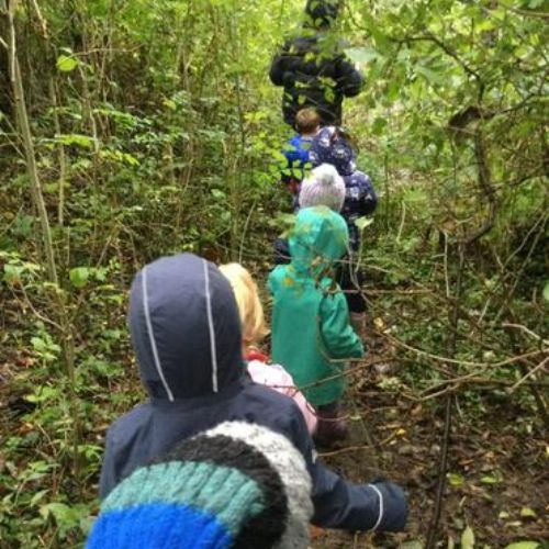 We went on a bear hunt in the forest (it's ok, we knew there weren't any real bears!).